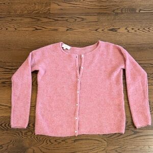 Sézane Rosewood Pink Gaspard Cardigan Sweater